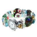 Glass Crystal Bracelet with Round Dial Watch