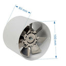 2800R/Min Duct Booster Vent Fan Metal 220V 25W 4 Inch Inline Ducting Fan Ex