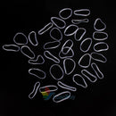 500pcs Hair Tie Band Ponytail Holder Elastic Rubber Clear White Women Girls