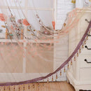 78x39" Jacinth Rose Beads Tulle Voile Window Curtain Drape Panel Valance Sheer