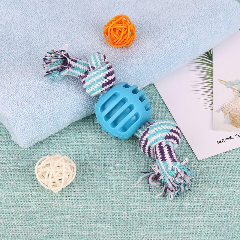 Double Knots Dogs Ball Toys Interactive Tooth Grinding Training Durable Che