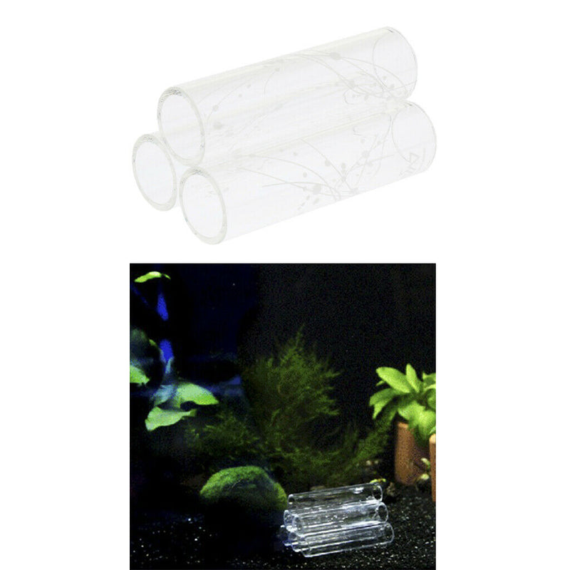 Mini Crystal Shrimp Tube Set for Aquarium Decor Fish Tubes Cave Ornament 3 Tubes