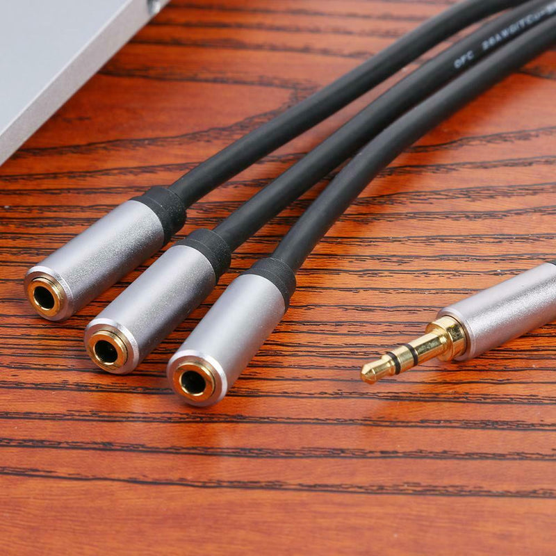 3.5mm Audio Splitter Cable 3.5mm TRS Plug Male to 3x 1/8 Jack Female 1ft
