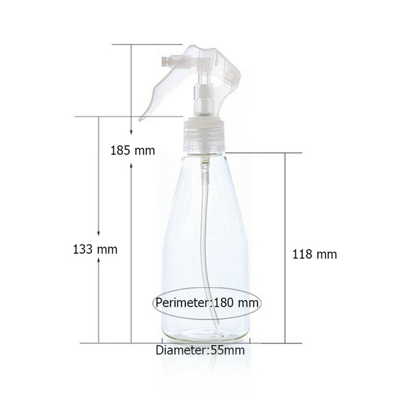 2pcs 200ml Spray Bottle Water Fine Mist Sprayer Hairdressing Refillable Pot A