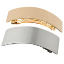 2x Automatic Metal French Barrette Large Hair Clip Pin Ponytail Holder