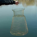 Foldable Portable Steel Wire Fishing Pot Trap Net Crab Crawdad Cage Fish Ba