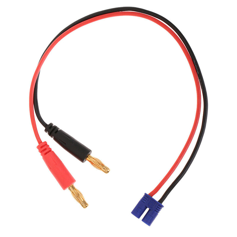 EC2 Charge Lead To 4mm Banana Plugs Charge Cable Silicone Wire 25cm/9.84''