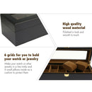 6 Plaid Wooden Watch Box Jewelry Display Storage Storage Box Jewelry Displa