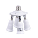 4 in 1 Light Socket Splitter Bases E27 Adapter Converter Holder for LED Lamp Kw