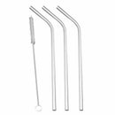 6pcs Long Stainless Steel Drinking Straws with 2pcs Brushes Fit for 20 Oz &