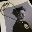 Fashion Stainless Steel Necklace Robot Pendant Choker Hiphop Chain Charm Jewe-OZ