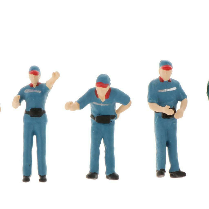 11Pcs 1:64 Scale Hand Painted Characters Wokers People Street Layout Decor