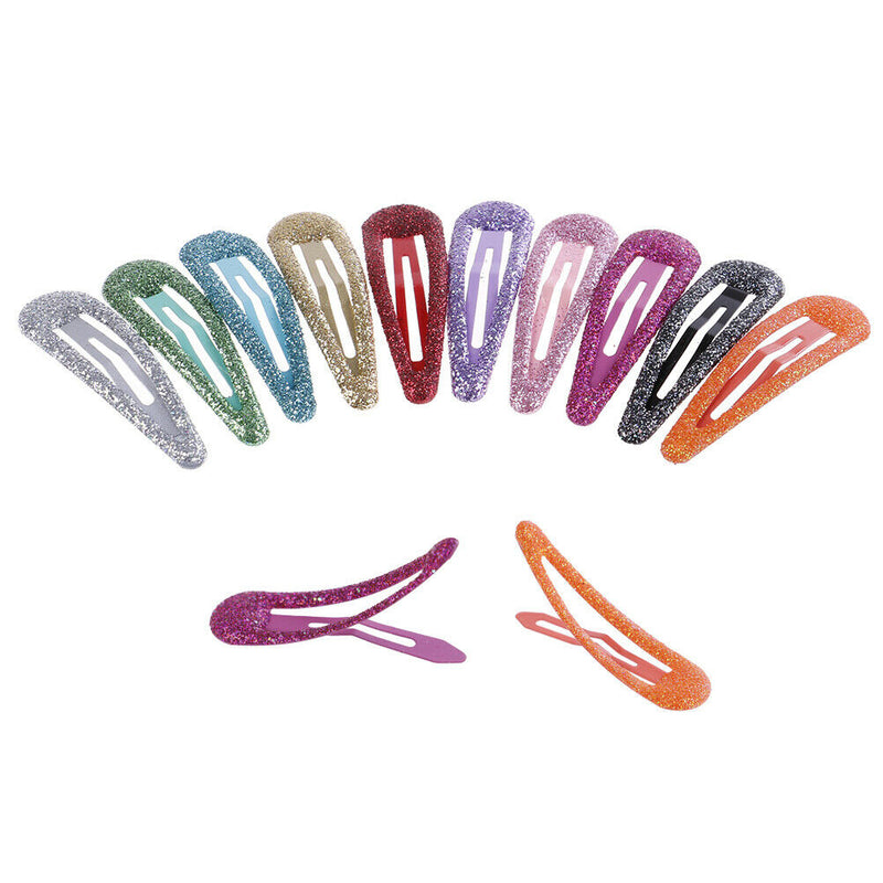 10Pcs/bag Kids girls hair clips glitter hairpins hair barrette metal hairgrip Nw