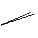 Black Nylon 15mm Width Walk Double Dog Two Lobster Clasp Way Pet Leash A6L3