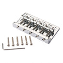 5 String Bass Bridge Electric Guitar Bridge Metal Part With Screw Wrench, Chrome