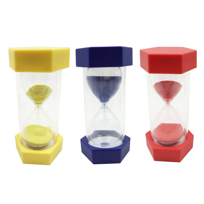 1/2/3 Mins Hourglass Sandglass Sand Timing Cooking Tea Coffee Timer Clock