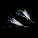 10pcs 49mm blade Lure pendant bloodstreams feather fishing lure tackle single FT