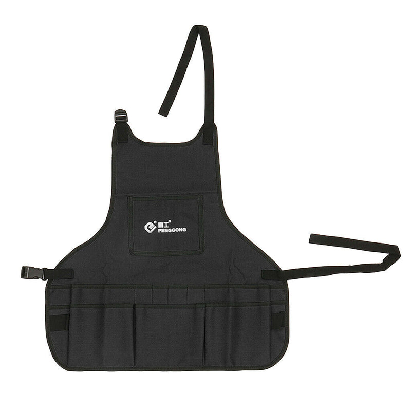 Gardening Apron Multi Pocket Gardeners Handyman Hand Tool Pouch Black