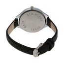 Women Leisure Round Sunflower Pattern Watch Quartz Wristwatch(Black)