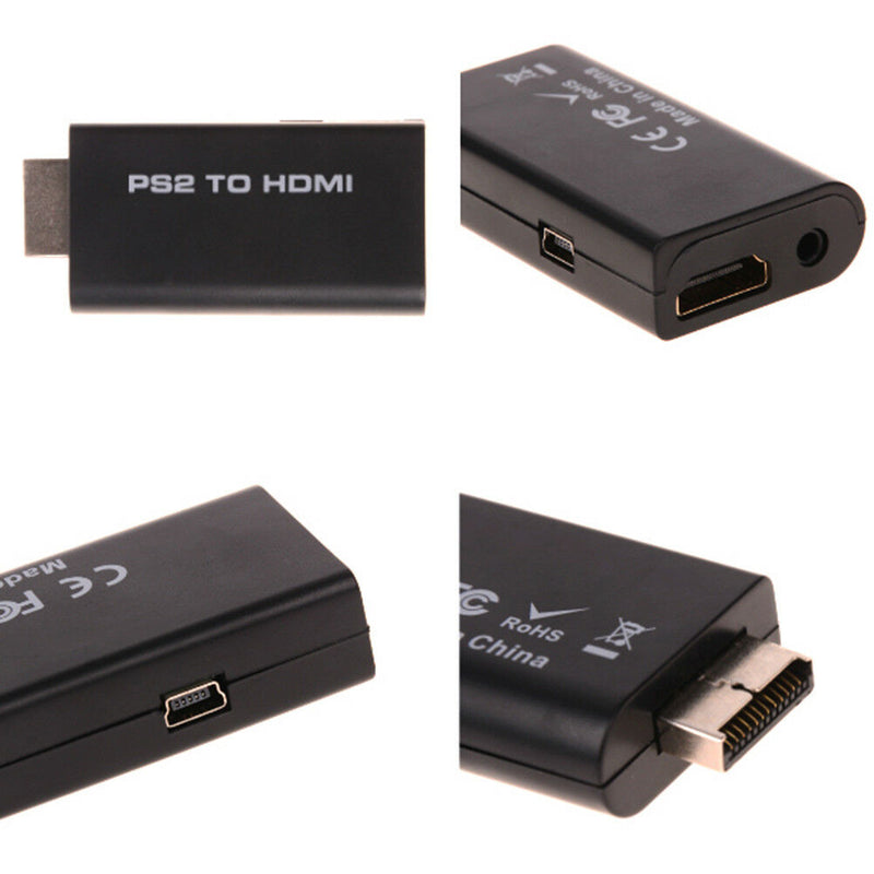 PS2 to HDMI Video Converter AV Adapter 3.5mm Audio Output HDMI Connecto ï¼D