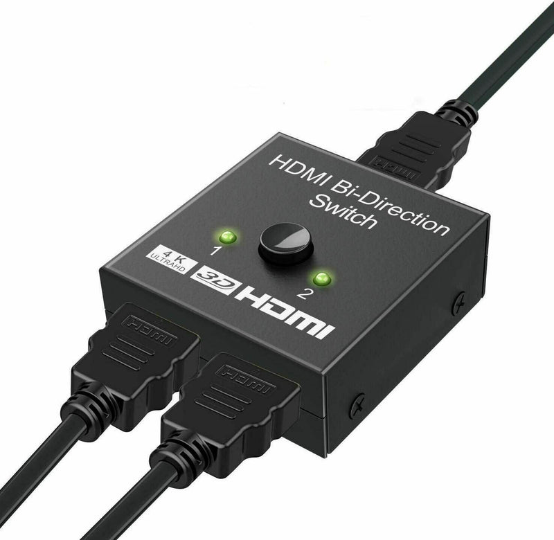 2x1 1x2 In Out UHD 4K Bi Direction HDMI 2.0 Switch Switcher Splitter Hub HDCP AU