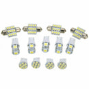 13Pcs LED Interior Package Kit For Glove Box Map Dome License Plate Lights White