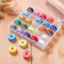 25X Sewing Machine Bobbins Thread Spools Case With Threads for Sewing Machine^^