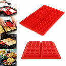4-Cavity DIY Mini Waffles Cake Chocolate Pan Silicone Tray Mold Baking Moul