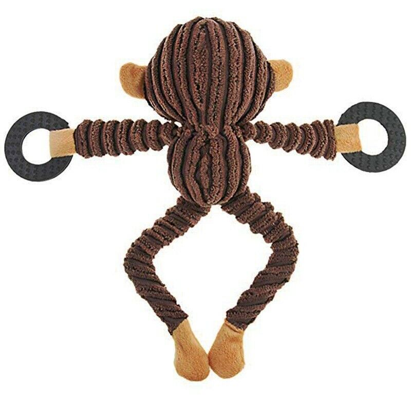 Funny Pet Dog Toys Chew Squeaky Toys Chewing Sound Molar Bite Monkey Shape  H1E9