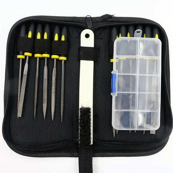 15 Pcs Tools Set Mini Rasp Diamond File Wood Grinding Tool Kit Hand File Se Y8O6