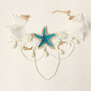 Beach Style Bohemia Wedding Flower Head Wreath for Party Mermaid Sea Star S