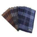 12/pack Soft Men's Plaid Pocket Handkerchief 100% Cotton Hanky 40x40cm