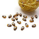 100Pcs Wholesale Home Decor Mini Bee Wooden Sponge Self-Adhesive Wall Stickers