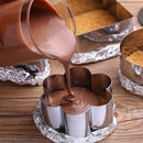 10 Pcs/Set Stainless Steel Cake Ring Square Dessert Mousse Mold with Pusher