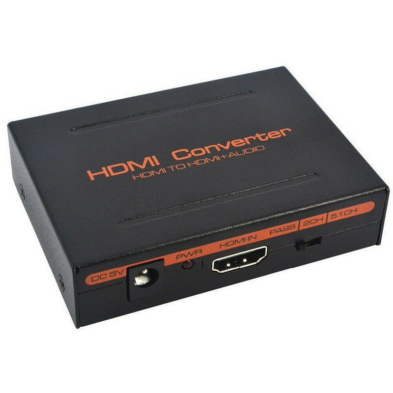 HDMI Audio Extractor Splitter For Toslink L/R Stereo Analog Converter 1080p USB