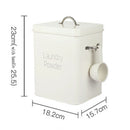 Beautiful Powder Coating Metal Zinc Laundry Powder Boxes Storage With Scoop