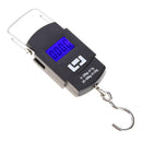 50kg LCD Backlight Electronic Scale Hanging Hook Luggage Weighing Steelyard