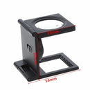 LED Foldable Scale Magnifier 10x Magnification Optical Lenses Magnifying Glass