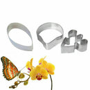 3pcs/Set STAINLESS Steel Cookie Biscuit Pastry Fondant Cake Orchid N0Q6 W3E3