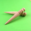Leather Craft Round Flat Cake Wood Edge Slicker Burnisher Working DIY  Tools