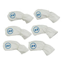 Golf Iron Headcovers PU Leather Case for 50-60 Degree 6Pcs/set