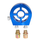 M20X1.5 Oil Filter Temp Pressure Cooler Gauge Sandwich Plate Adapter Sensor Blue