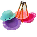 Silicone Makeup Brush Cleaner Cleaning Tool Cosmetic Pen Holder(Purple)