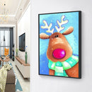 Christmas Sheep Diamond Painting 5D DIY Full Round Drill Wall Arts (B2482)
