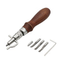 Steel 5in1 Leather Stitching Groover Skiving Edger Leather Cutting Tools Set
