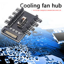 Splitter Cooling Fan Hub PC SATA 1 to 8 3Pin 12V Power Socket PCB Adapter  A