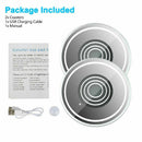 2PCS RGB LED Car Cup Holder Pad Universal Auto Atmosphere Light multi colour