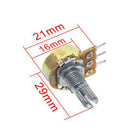 9PCS WTH148 Potentiometer Kit B1K 2K 5K 10K 20K 50K 100K 500K 1M 15mm 3-Pin