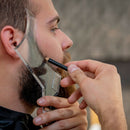 Beard Mustache Facial Hair Trimming Shaping Comb Stencil Template W/ Scissor