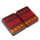 2-Light LED Rear Board Lamps Tail BRAKE STOP INDICATOR LAMP Trailer Truck Lor N8
